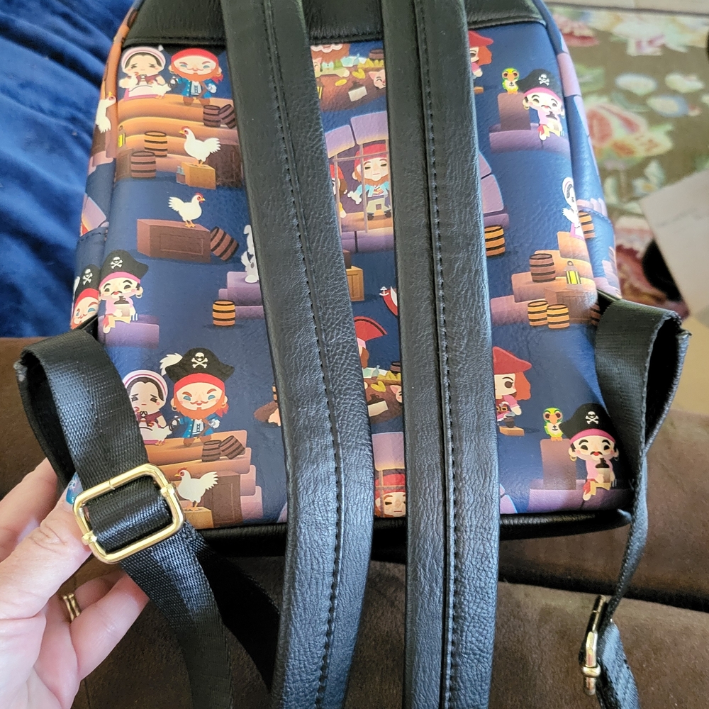 Disney Parks Pirates Of The Caribbean Loungefly  Pirate Mini Backpack - Blue - Picture 3 of 6